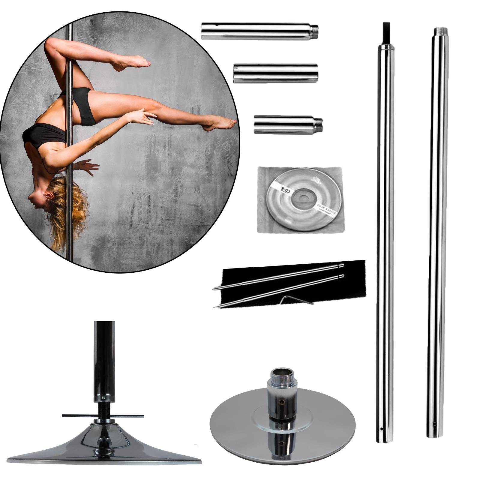 TRUTZHOLM Trainingsstation Pole Dance Stange Tanzstange Profi 45mm GoGo Tabledance Static + Spinn