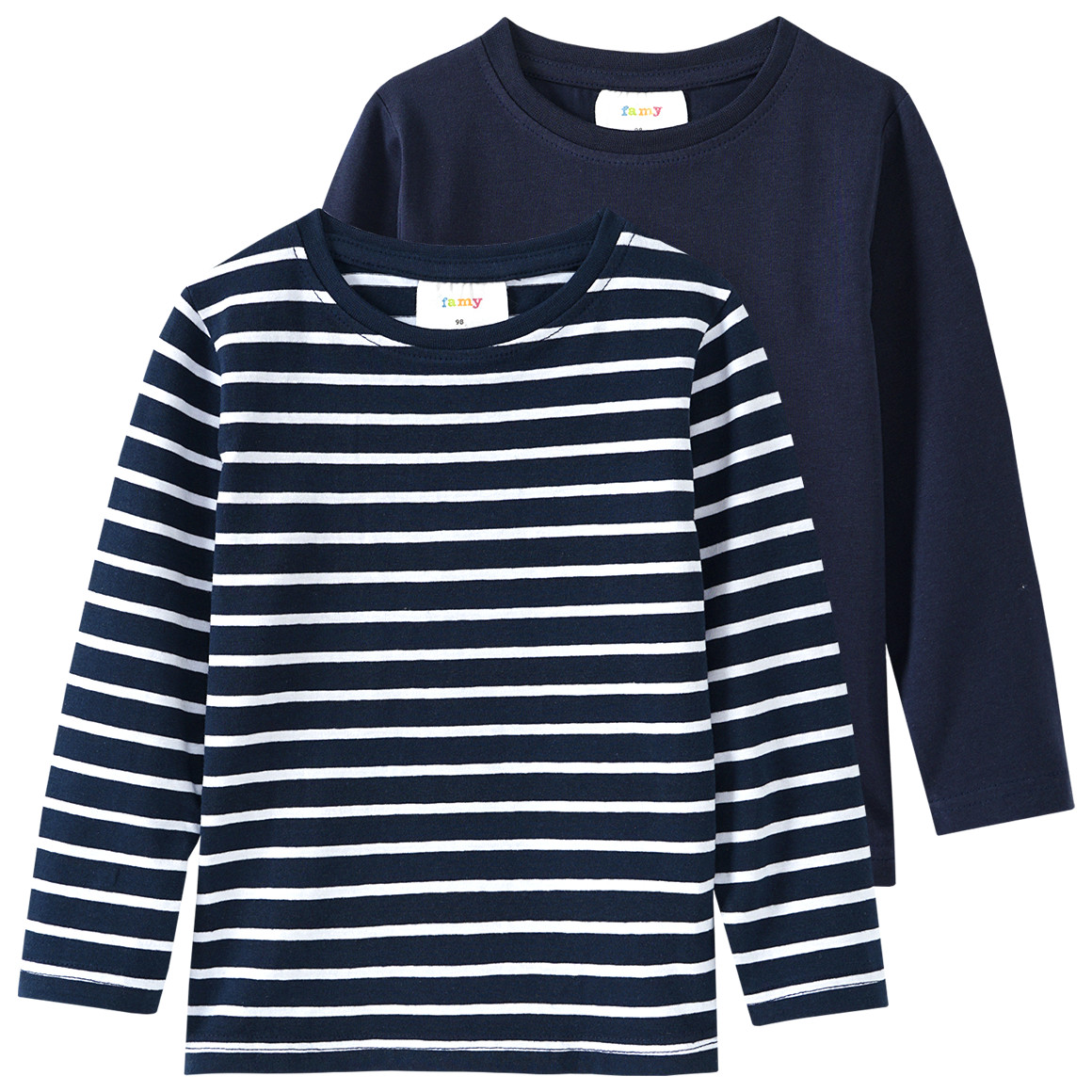 2 Mädchen Langarmshirts im Set