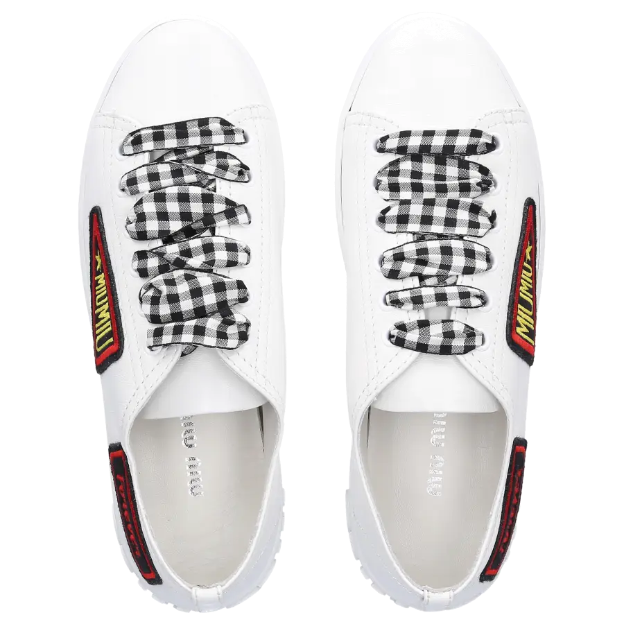 Miu Miu - Sneaker low Kalbsleder - weiß