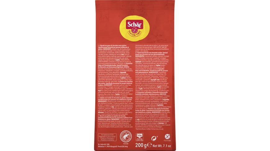 Schär Choco Chip Cookies 200 g