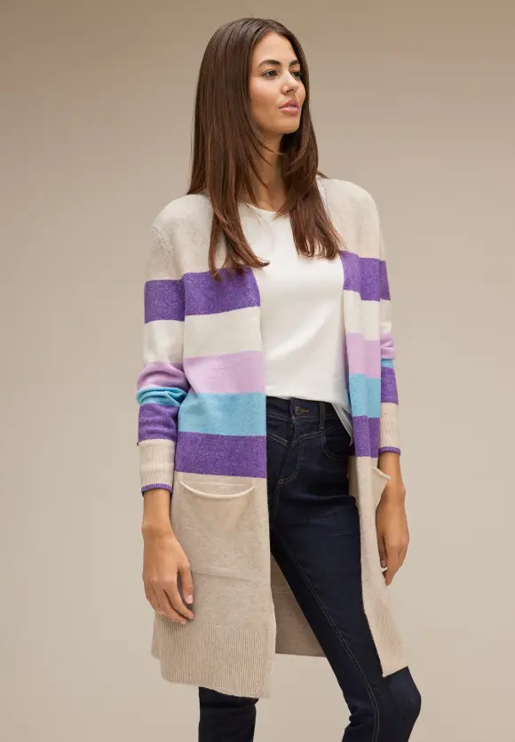 Street One Longcardigan mit Streifen
