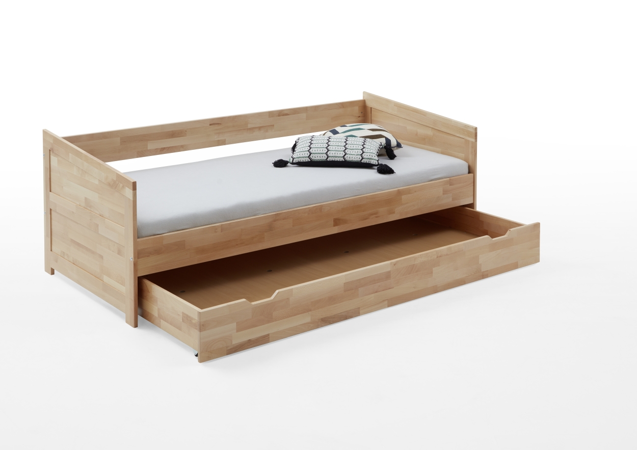 Relita Einzelbett   Bettkasten NINA (inkl. Rollrost) natur