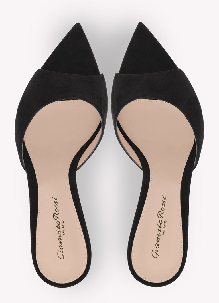 Sabot Gianvito Rossi Elle 85 in camoscio