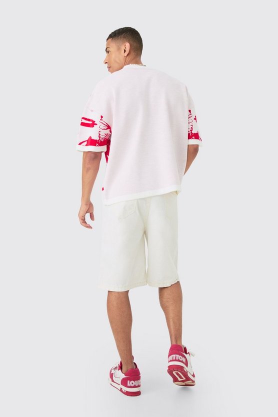 Gestricktes Oversize T-Shirt