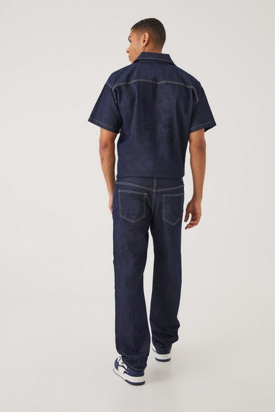 Lockerer Denim-Jumpsuit