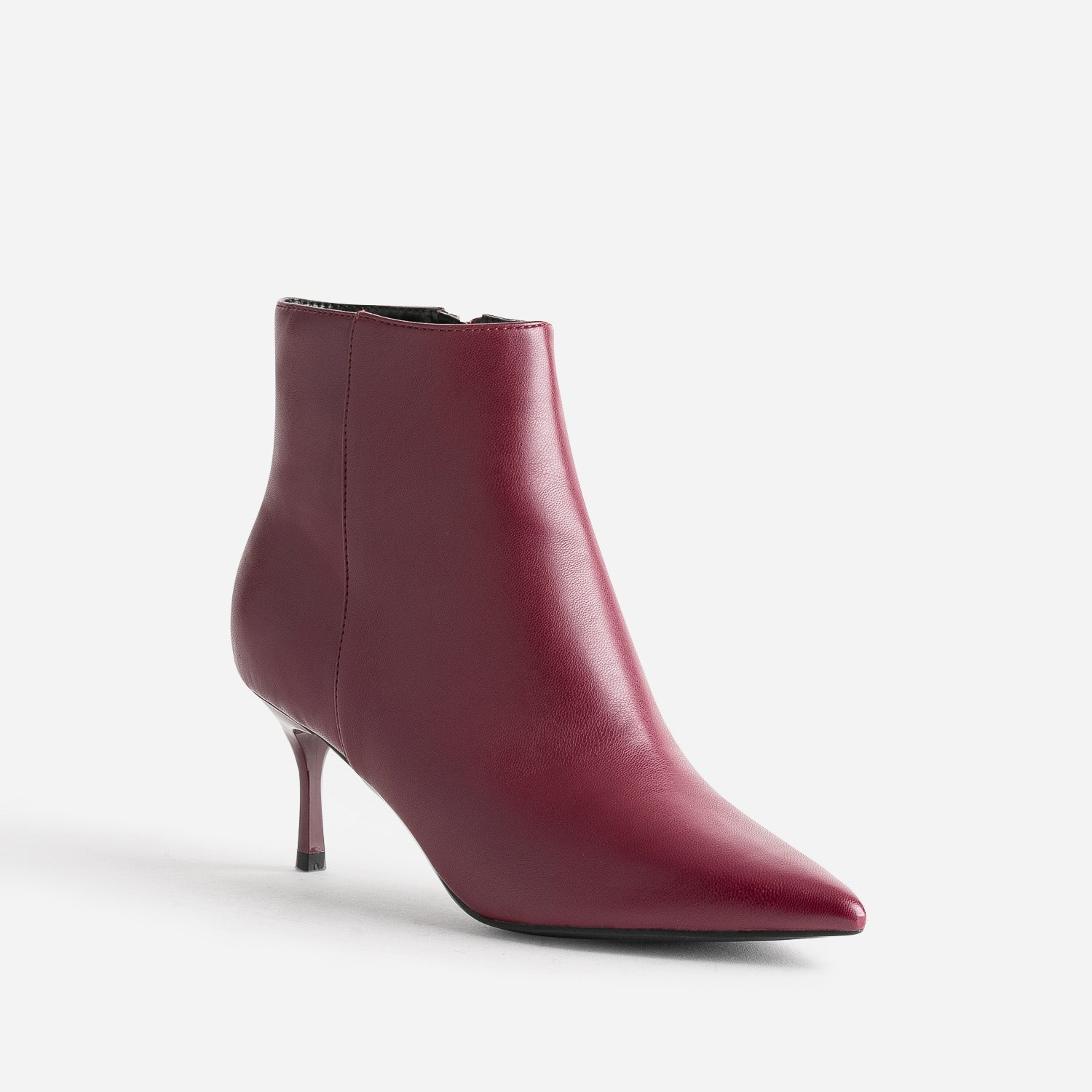 Boots TEXTO bordeaux pointu à talon aiguille