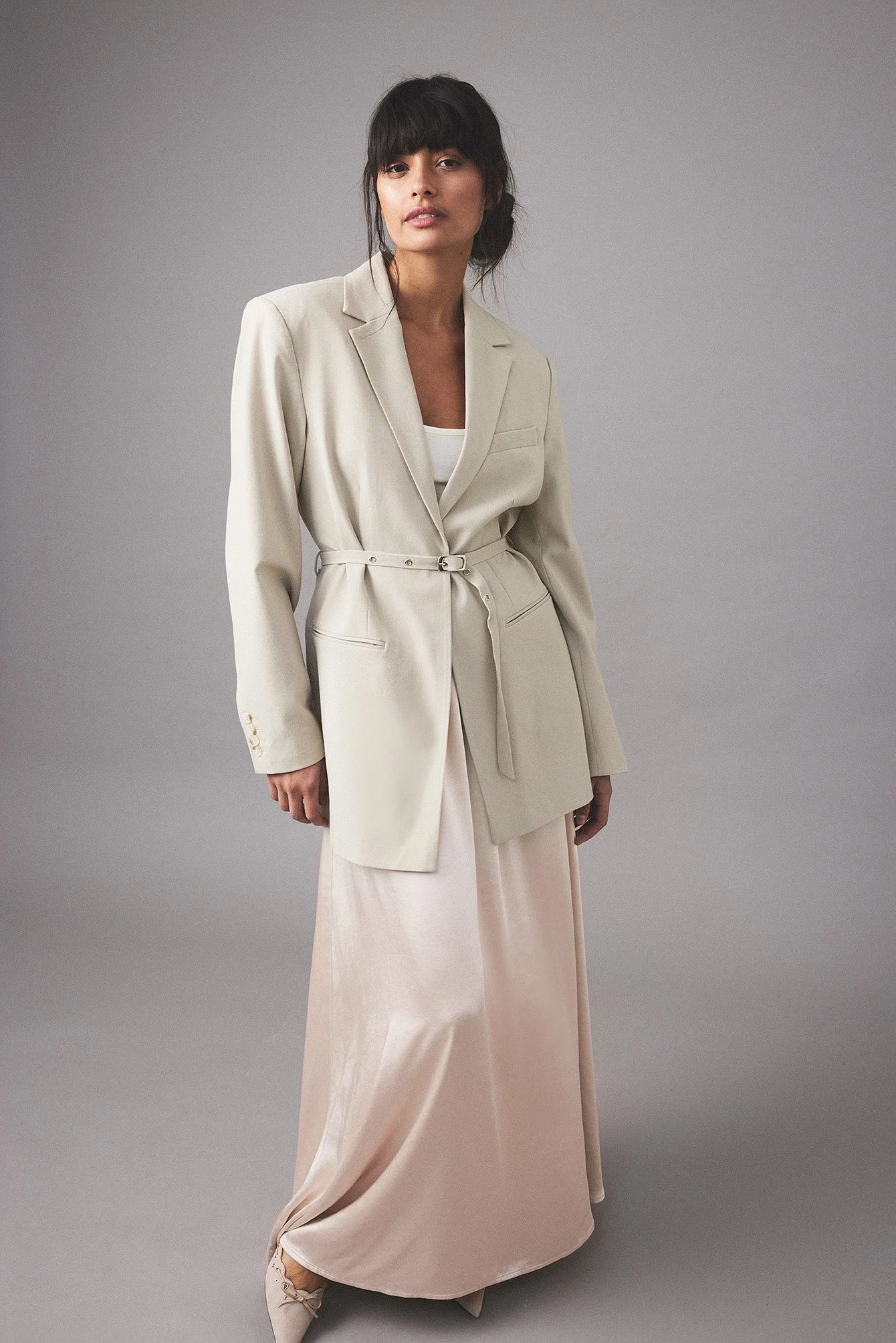 Taillierter Blazer mit Gürtel