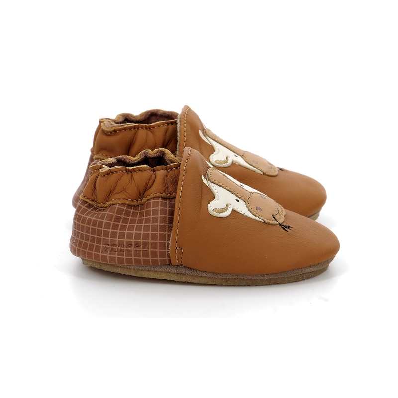 Chaussons cuir tannage vegetal Funny Cow Crp
