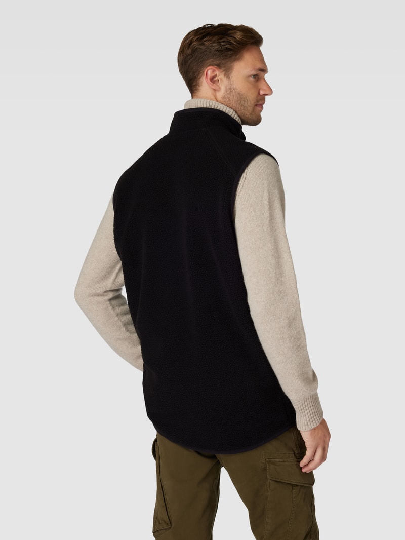 Fleeceweste mit Brusttasche Modell 'Pile' in schwarz