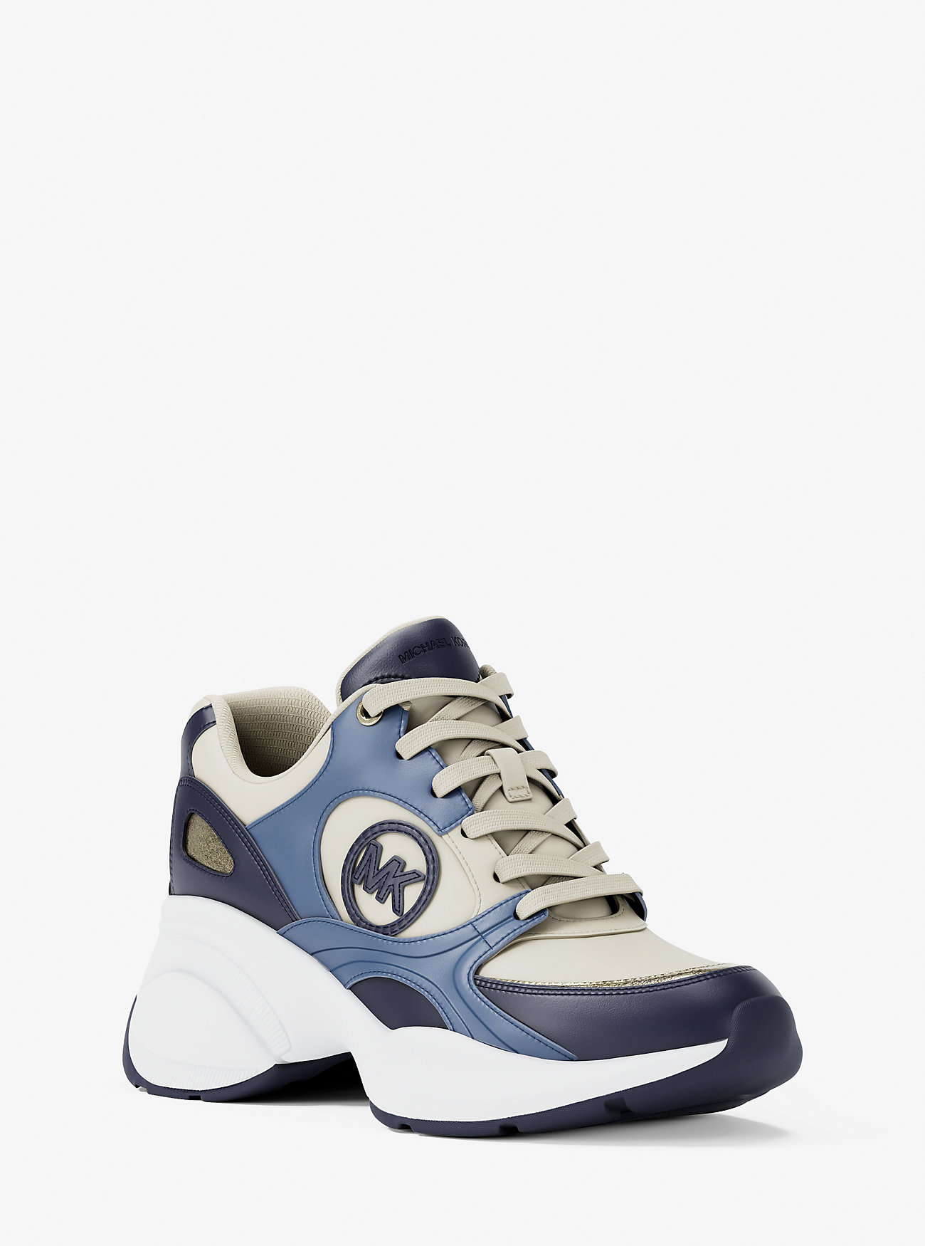 Zuma Leather and Mesh Trainer - FRCH BLU MLT