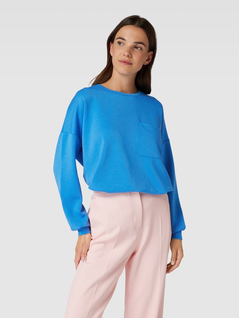Sweatshirt mit Brusttasche Modell 'Banu' in blau