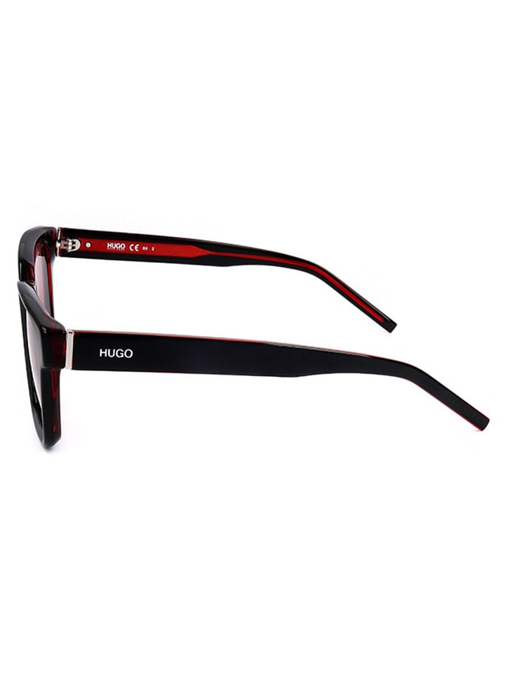 HUGO Herren-Sonnenbrille in Schwarz/ Rot günstig kaufen 51