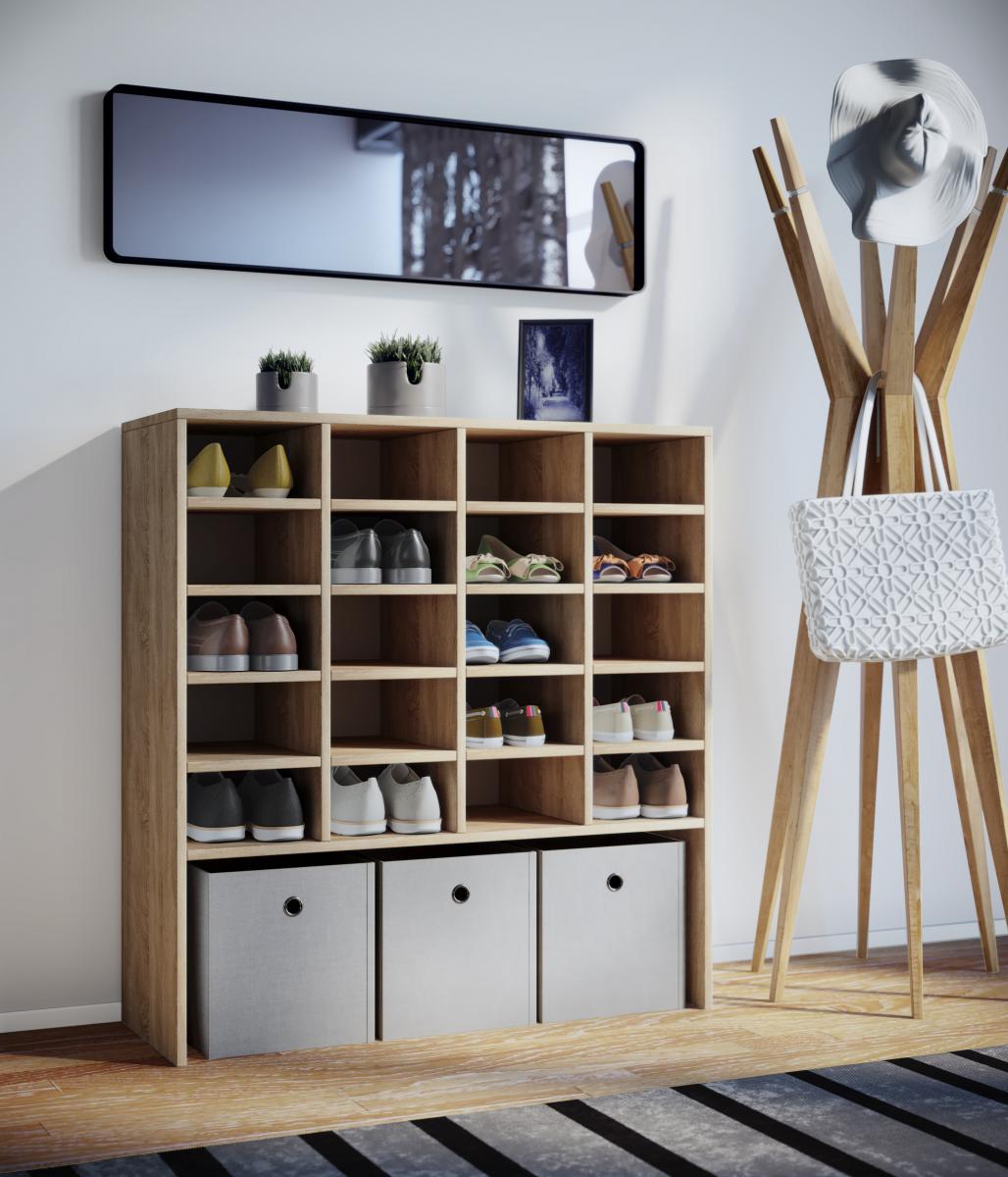VCM Schuhschrank Hinsol XL Sonoma-Eiche