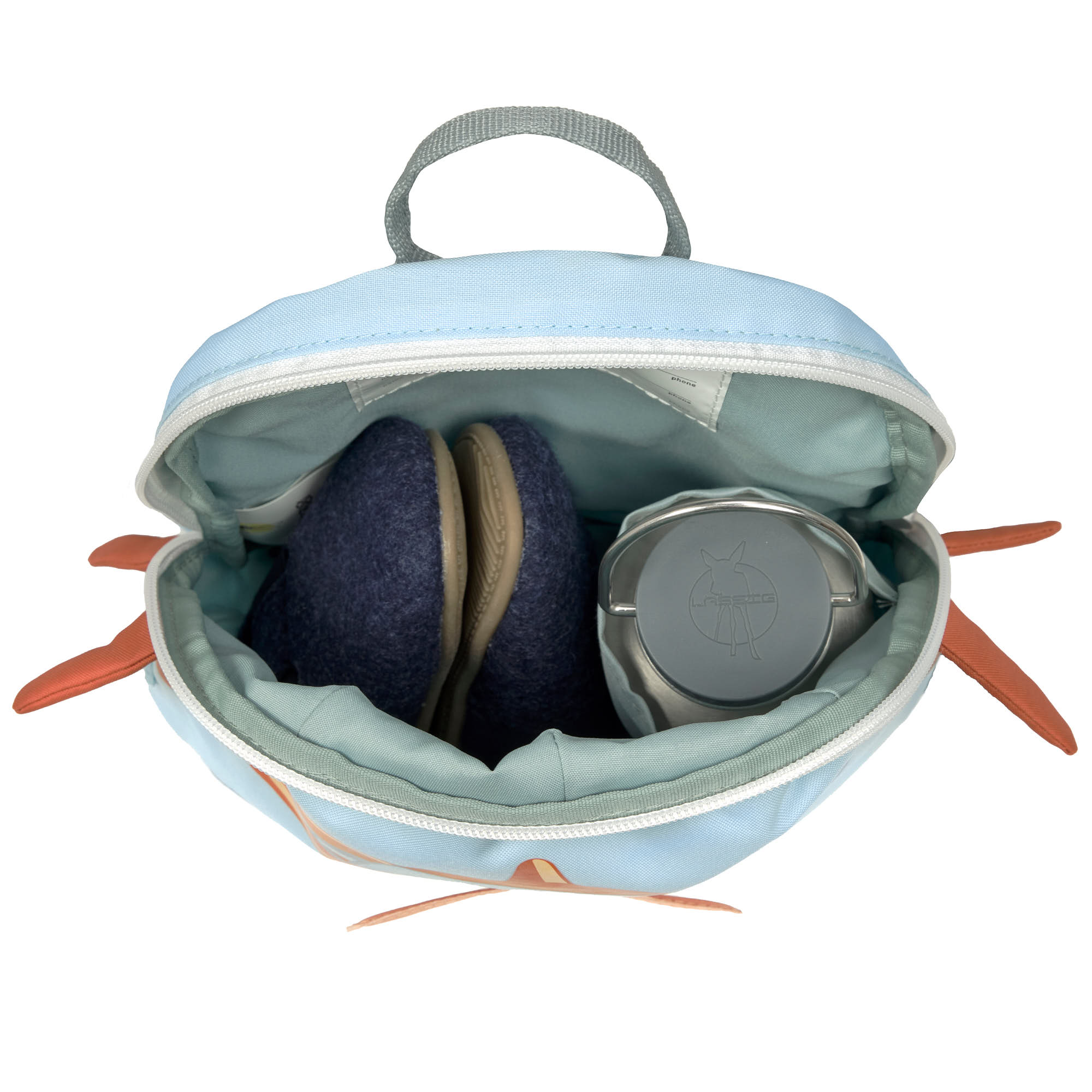 Kindergartenrucksack Tiny - Propeller Flugzeug, Blau