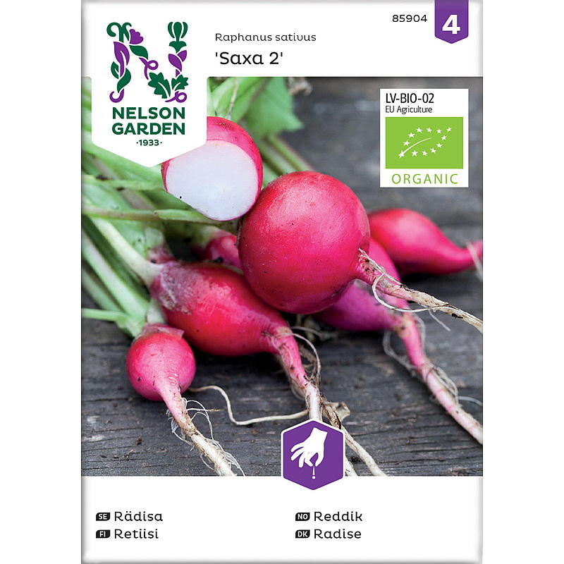 Nelson garden Frø Reddik Saxa 2, organic