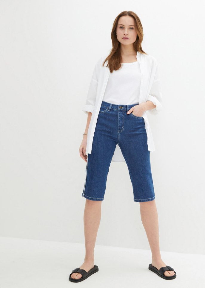 Komfort-Stretch-Jeans-Bermuda
