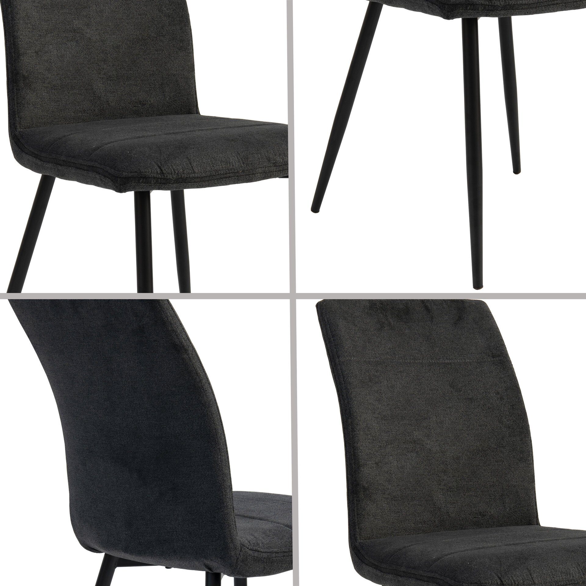 TRISENS Polsterstuhl Mora (einzeln oder im 2er, 3er, 4er Set, 1 St), gepolsterte Essstühle mit Stoffbezug in 4 trendigen Farbvarianten