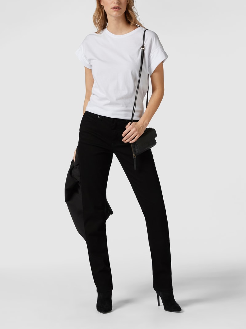 Feminine Fit 5-Pocket-Jeans Modell MELANIE in schwarz