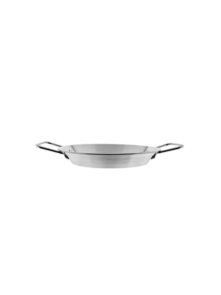 Almina BratpfanneDoppelgriff Paellapfanne Metalltablett Edelstahl in Silber günstig kaufen