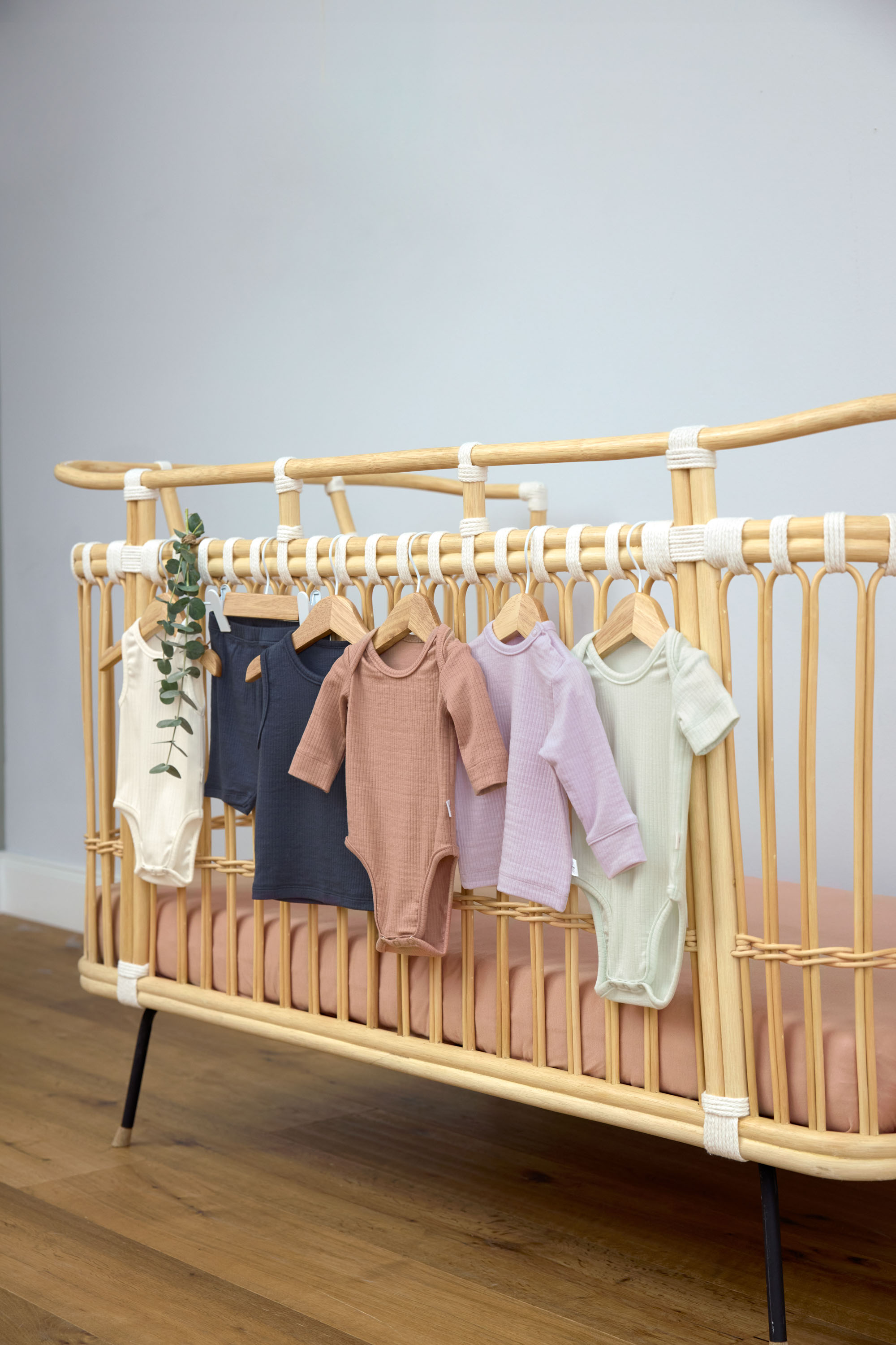 Baby Body Langarm - gerippt, Hellbraun