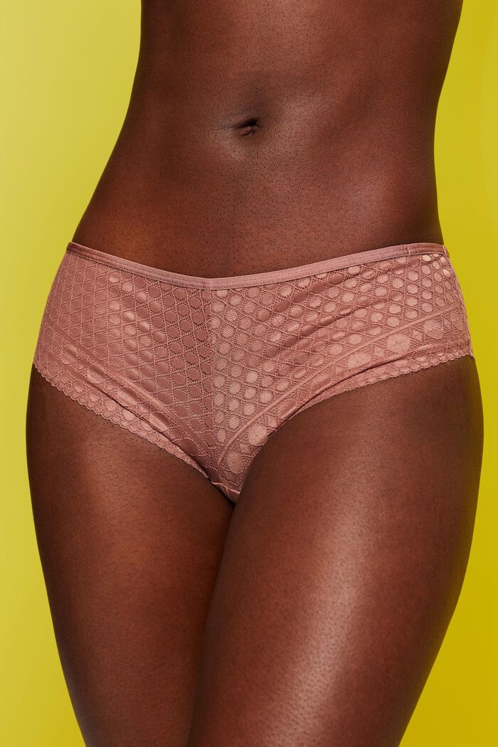 Hipster-Shorts aus Recycling-Material mit Spitze