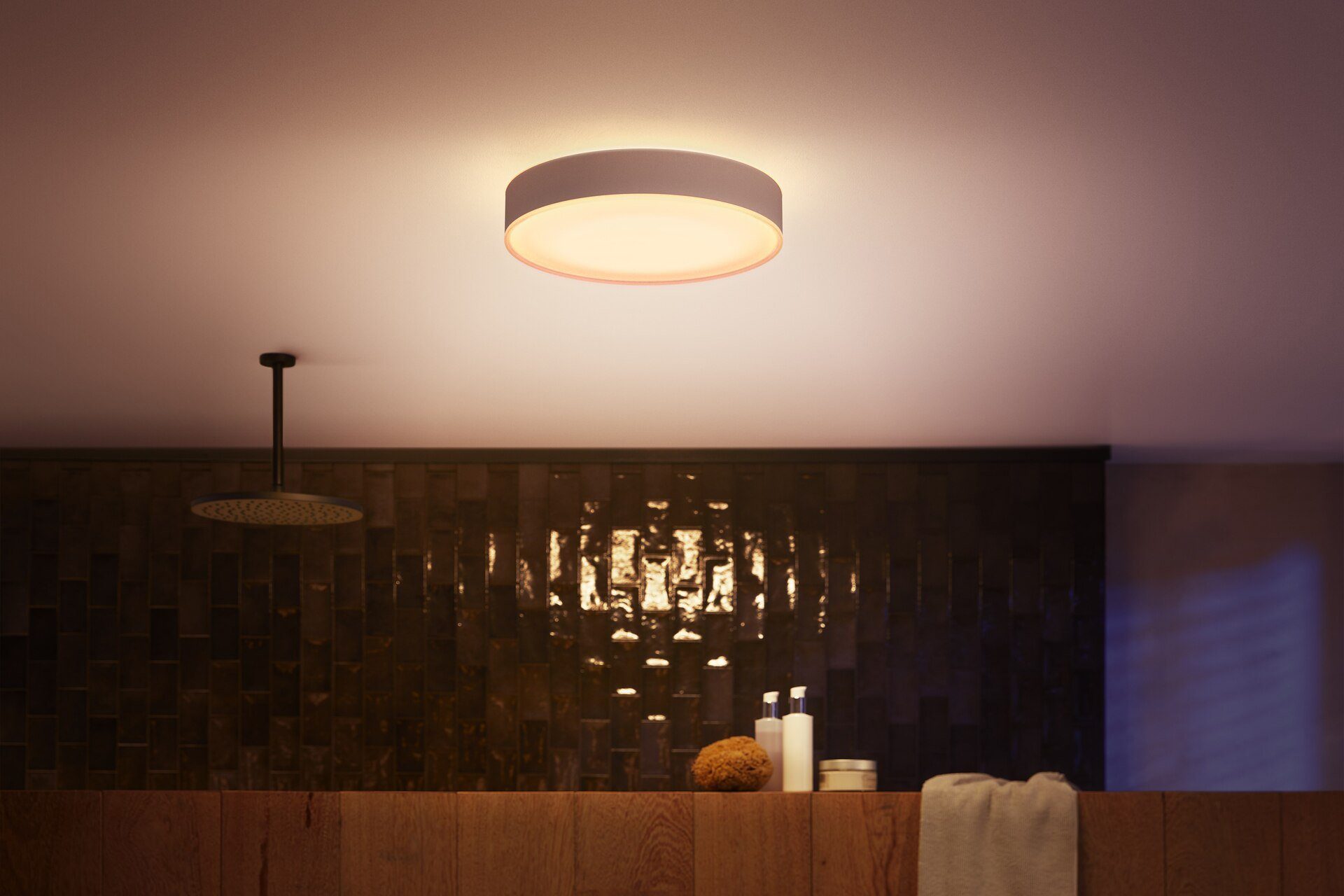 Philips Hue LED Deckenleuchte Devere, Dimmfunktion, LED fest integriert, Warmweiß