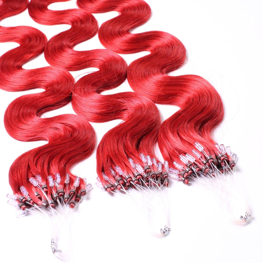 hair2heart Extensions à froid cheveux naturels #rouge 1g extensions