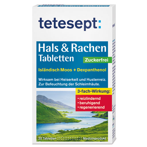 TETESEPT Hals & Rachen Tabletten zuckerfrei  20 St  Lutschtabletten