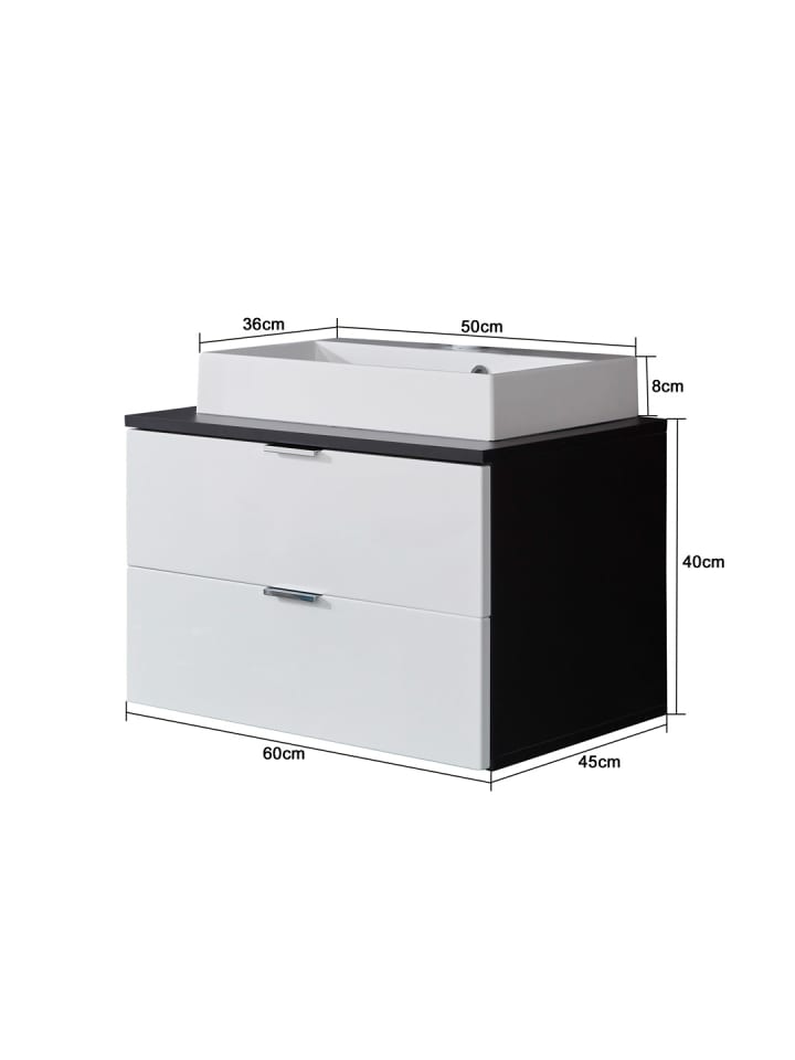 ebuy24 Unterschrank ConceptOne Grau 60 x 45 cm günstig kaufen onesize