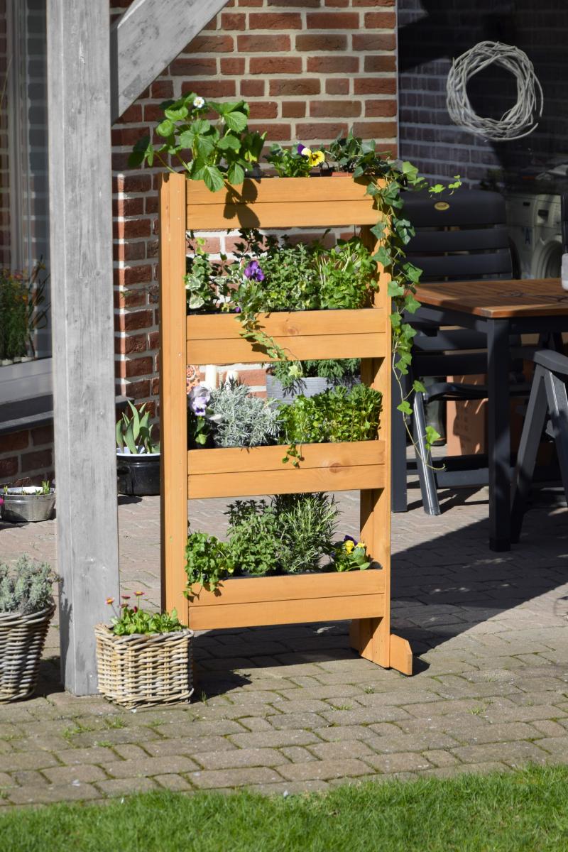 dobar Vertikales Blumenbeet mit 4 Pflanzkästen
