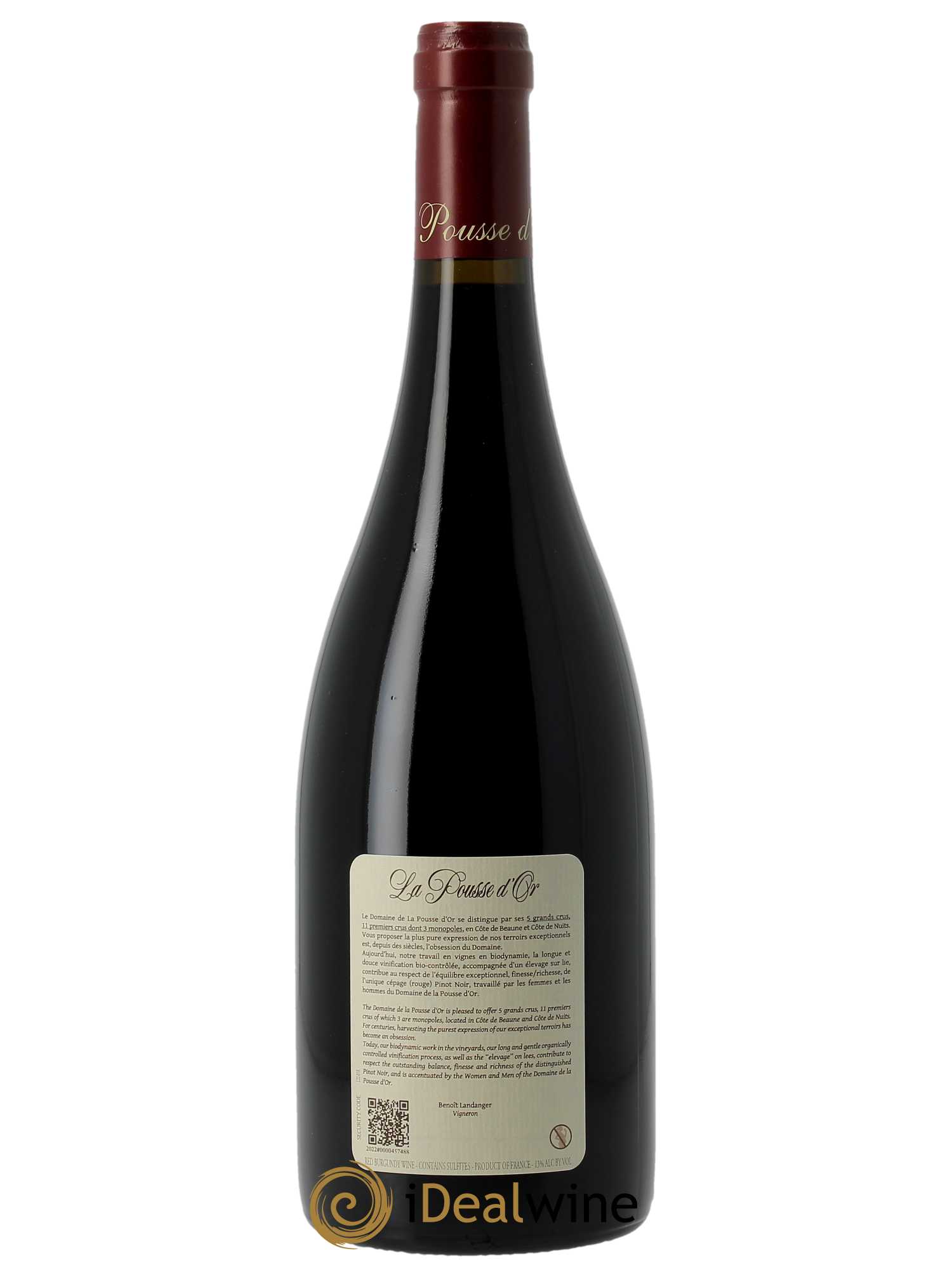 Volnay 1er Cru Les Caillerets La Pousse d'Or (Domaine de)  2017 - Lot de 1 Bouteille