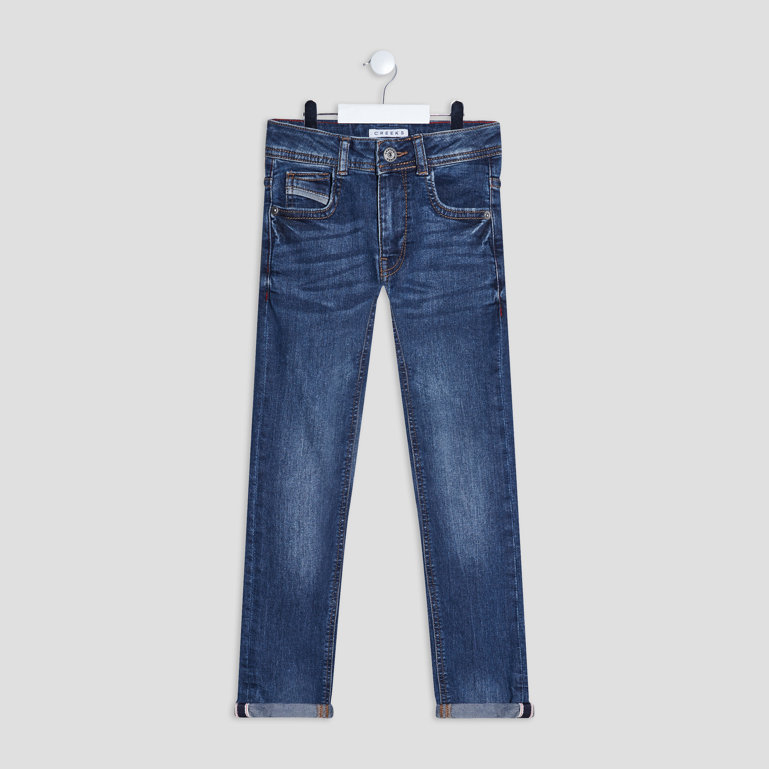 Jeans slim stretch Creeks denim stone garçon | La Halle