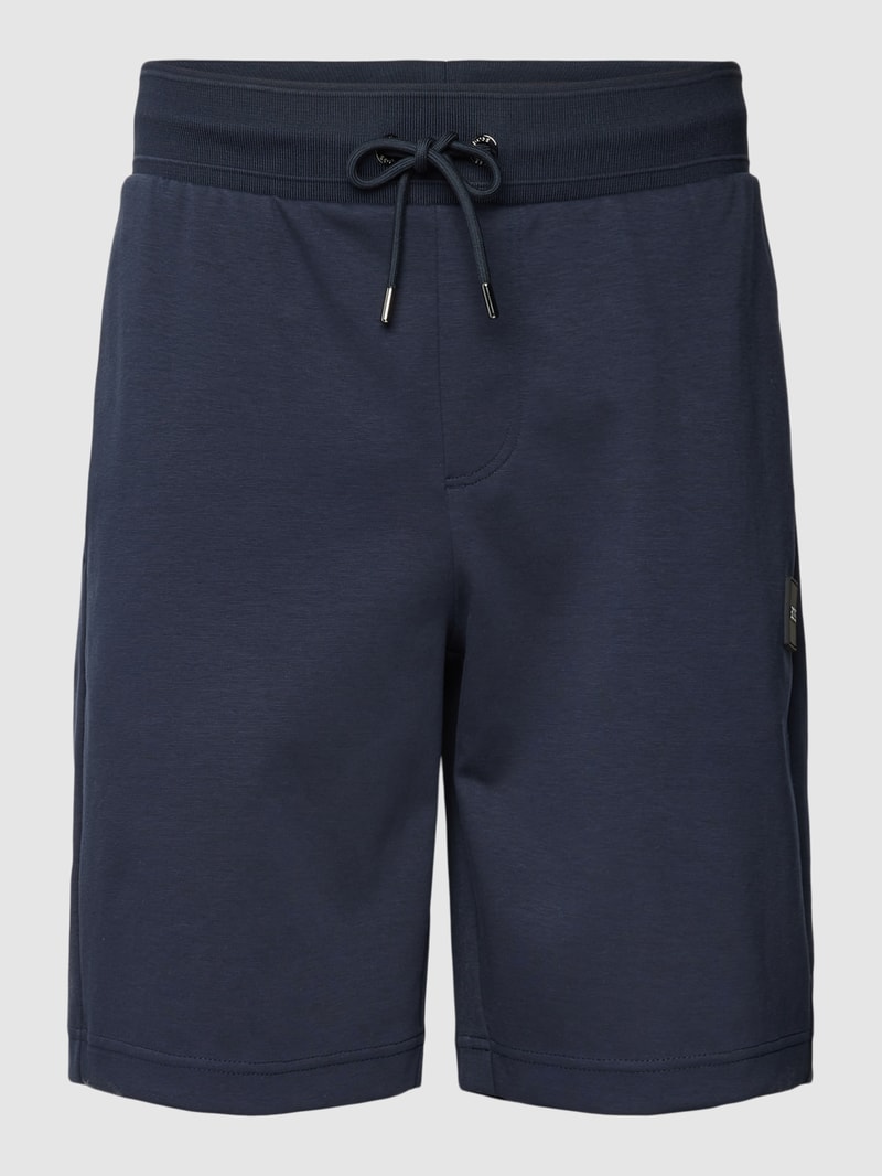 Sweatshorts mit Label-Patch Modell 'Lamson' in blau