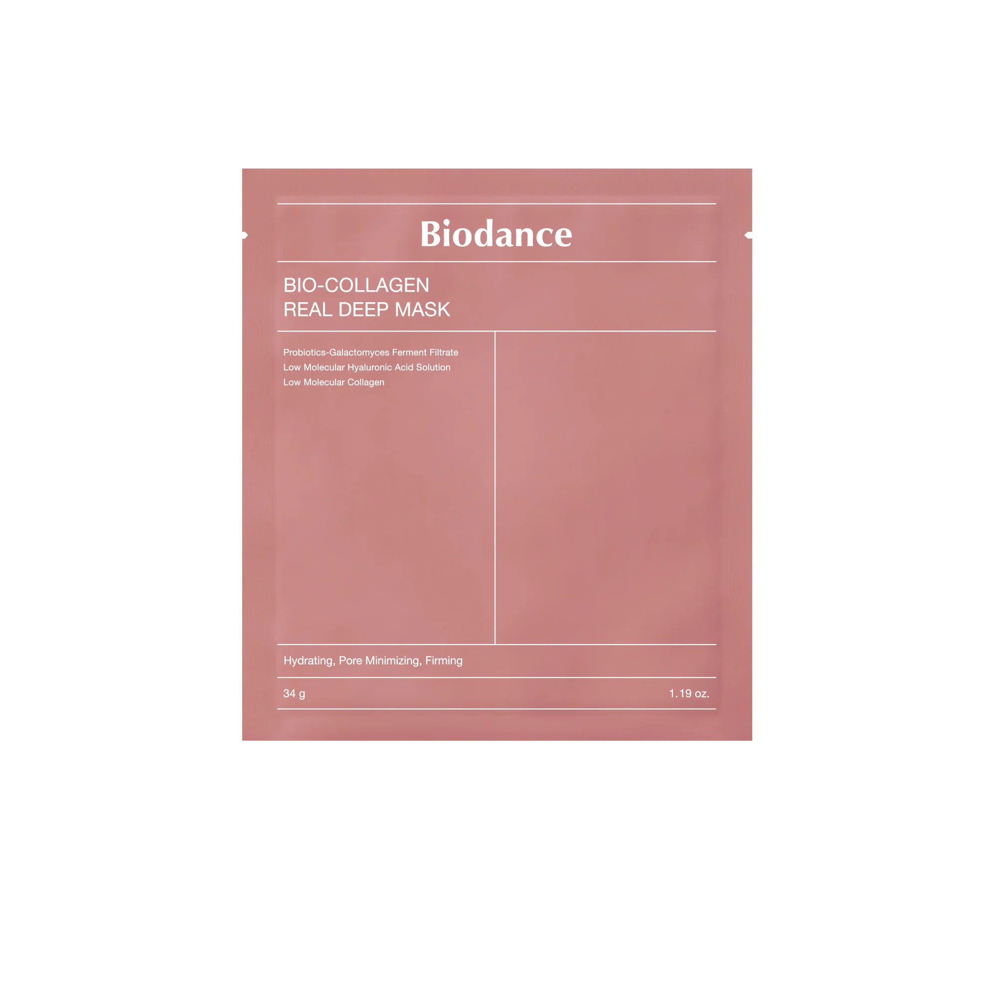 Bio-Collagen Real Deep Mask - Hidratantna maska za lice, Posvjetljujuća maska za lice