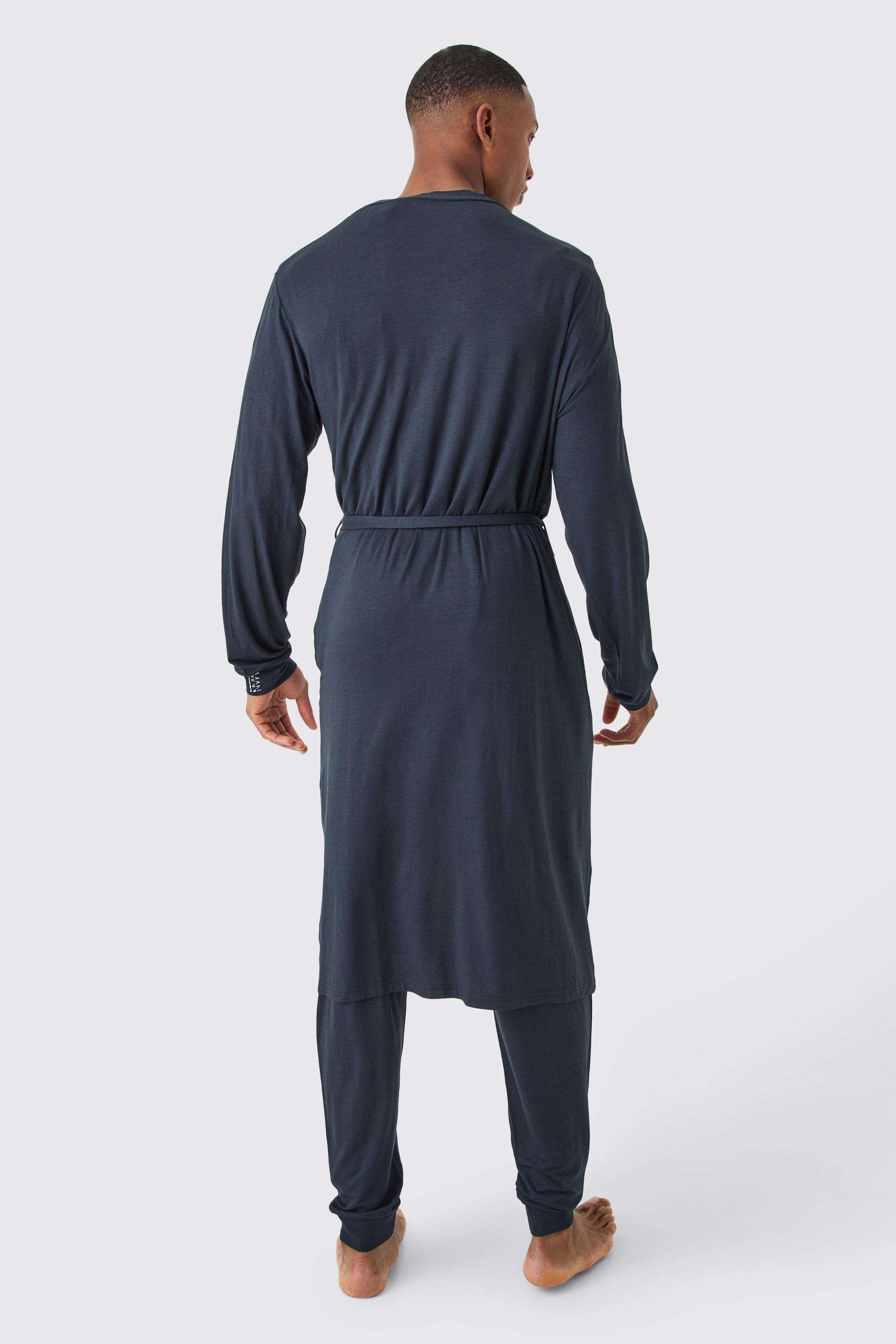 Lockerer Premium-Bademantel, T-Shirt & Loungewear-Hose