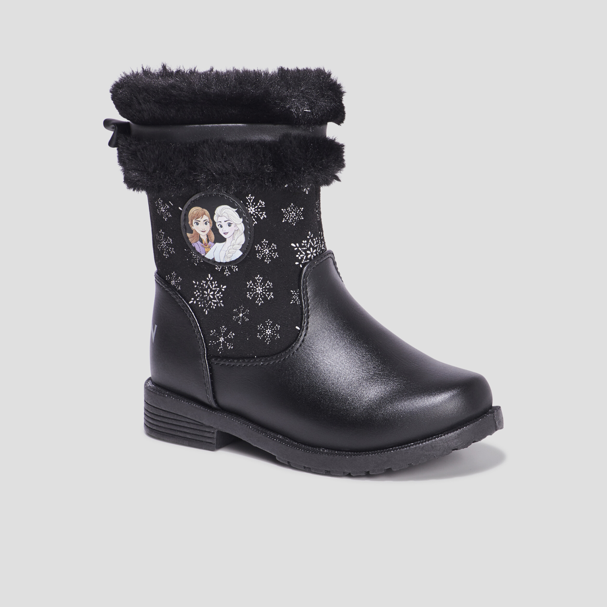 Bottes Reine des neiges noir fille | La Halle