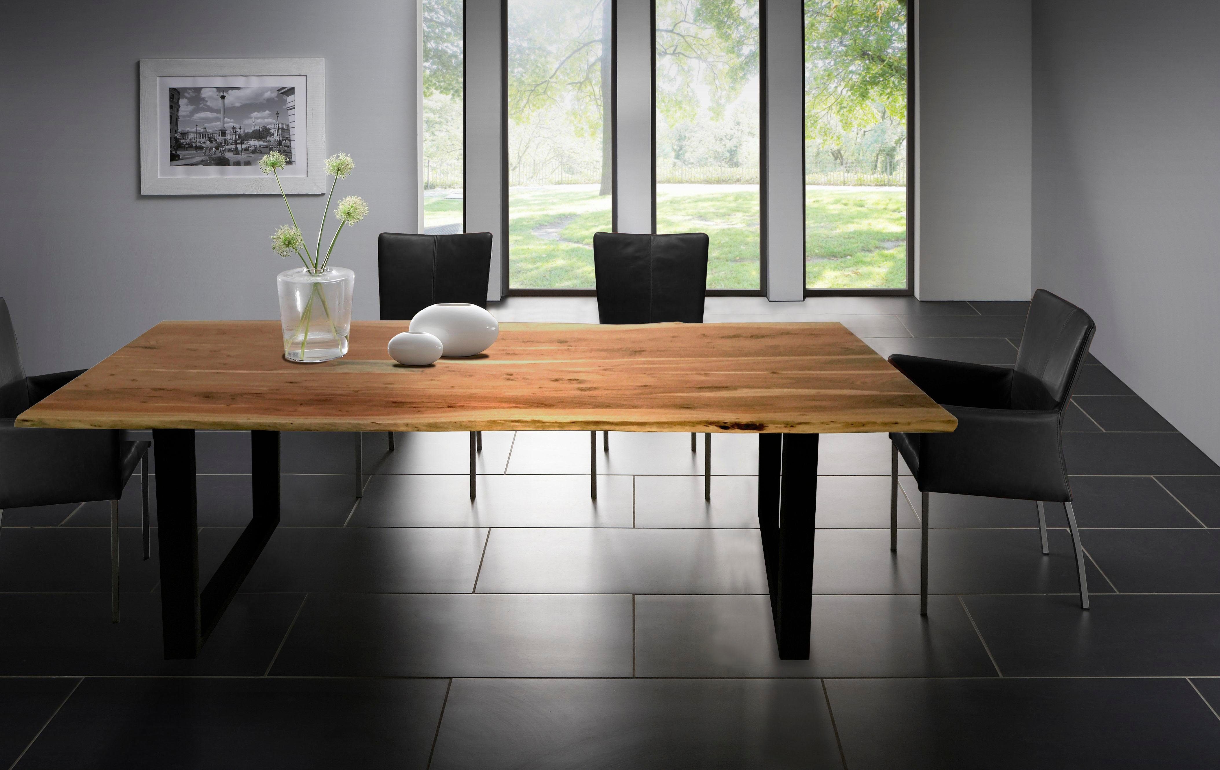 SIT Esstisch Tops&Tables, mit Tischplatte aus Akazie mit Baumkante wie gewachsen