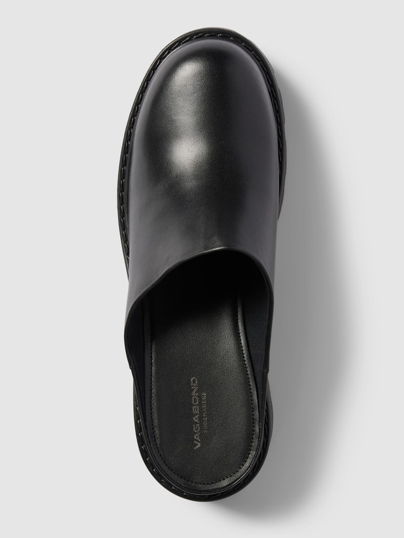 Pantolette aus echtem Leder Modell 'COSMO' in schwarz