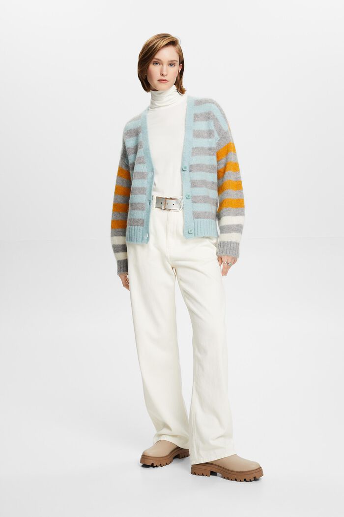 Wollmix-Cardigan mit Mohair
