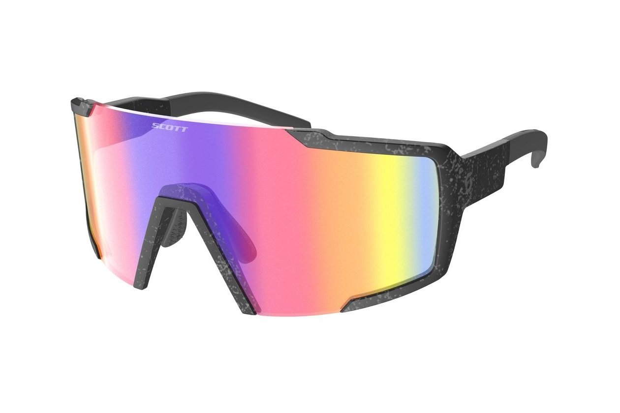 Scott Shield Sonnenbrille marble black / teal chrome