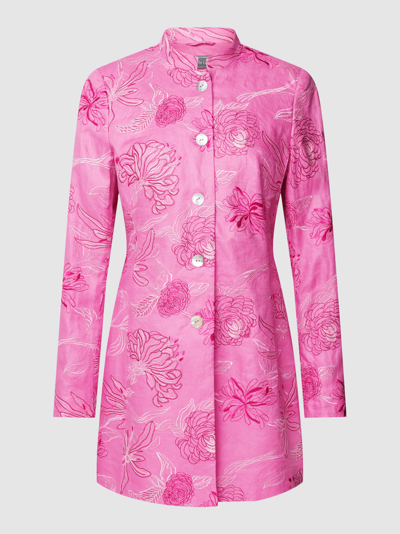 Blazer mit Stickereien in pink