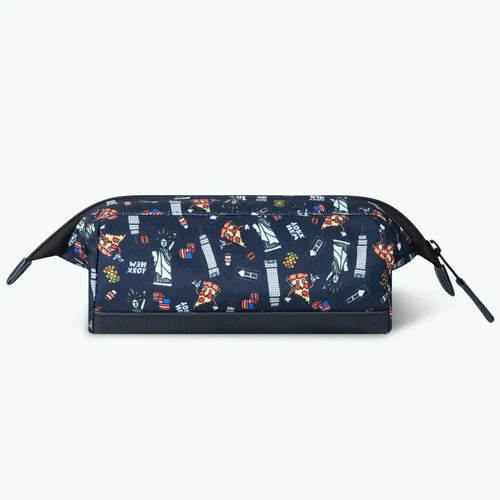 Brooklyn navy blue school pencil case