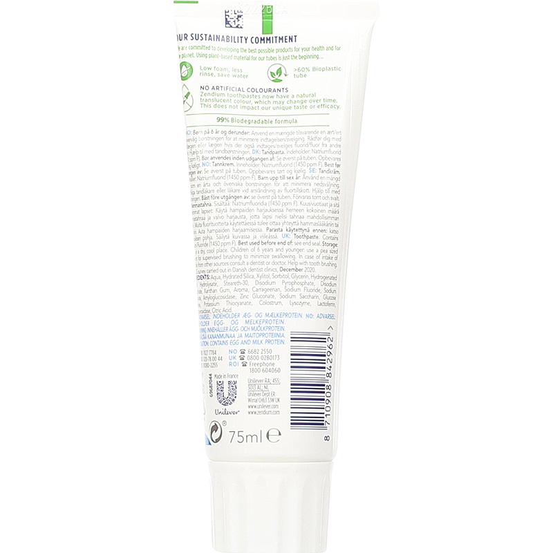 Zendium Tannkrem 75 ml Fresh   white Zendium
