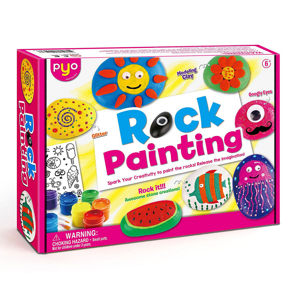 Bemaltes Spielzeug für Kinder Kinder Steinmalerei DIY Graffiti Spielzeug
