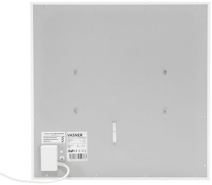 Vasner Infrarotheizung Glas mit Rahmen weiß, 450 W, Citara G, Infrarot Glasheizung, IP44 Bad geeignet