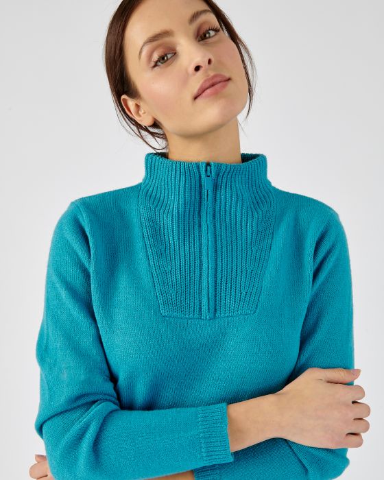 Pull col camionneur zippé