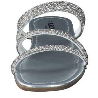 Leone Pantolette in silber