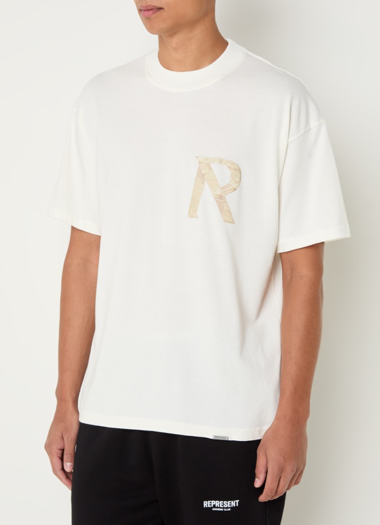 Represent  Masking Tape T-shirt met logo- en backprint