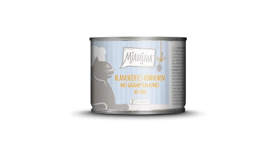 MjAMjAM Katzennassfutter blanchiertes Hühnchen mit gedämpftem Kürbis an Soße 185 g