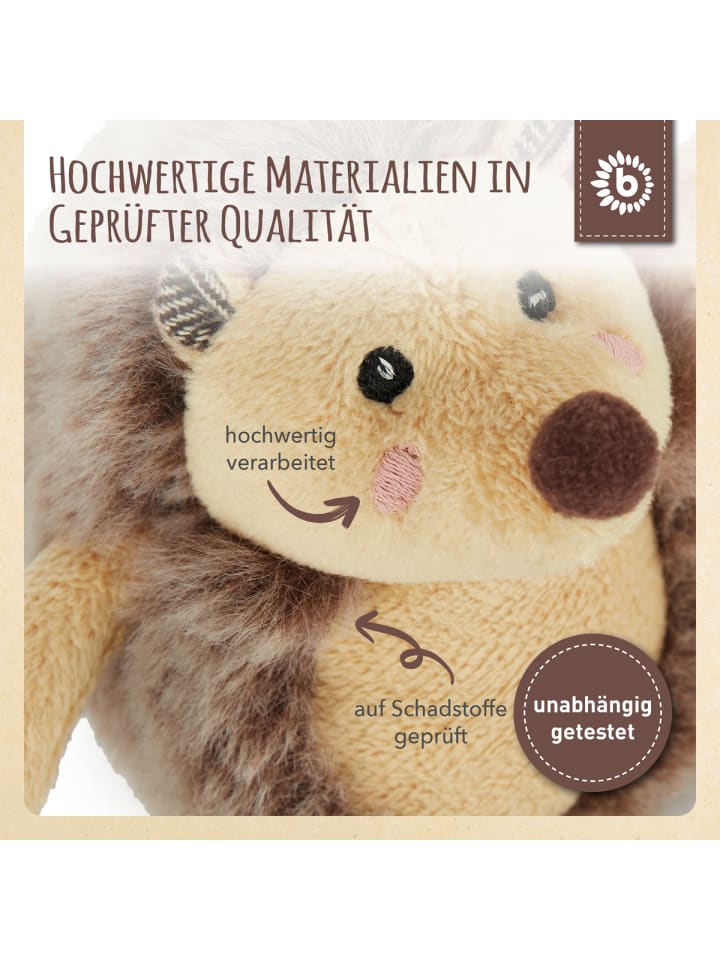 Bieco Spielwaren Plüsch Igel Spieltier mit Rassel - ab Geburt in Braun günstig kaufen onesize